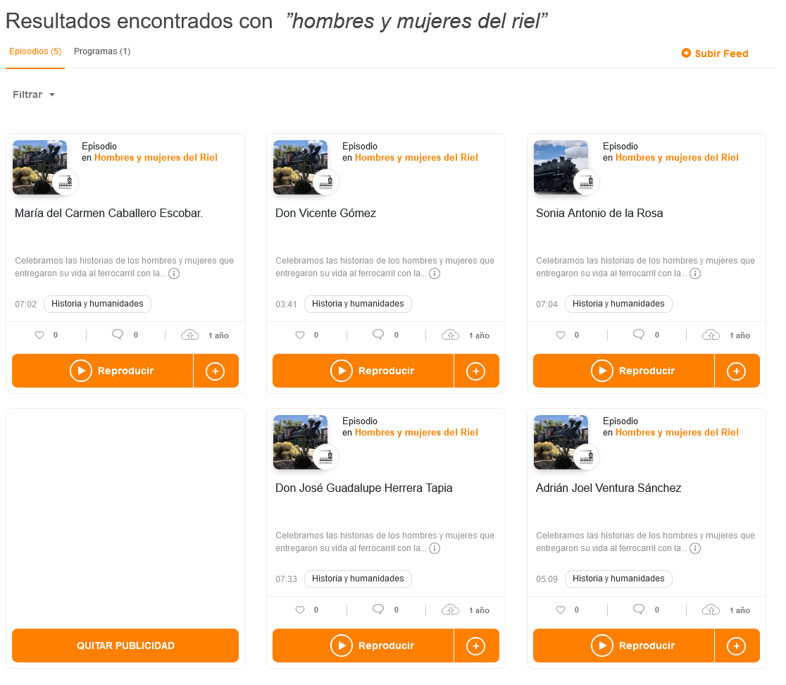 Audio: Hombres y mujeres del riel